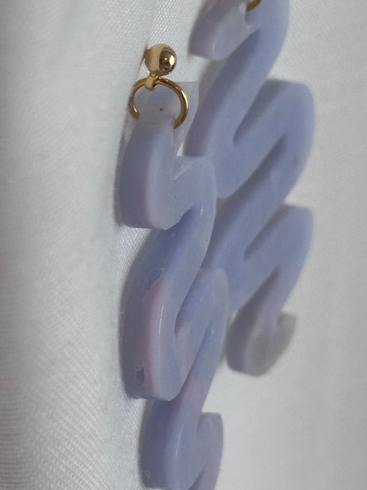 Squiggle Earrings- Dawn Blue