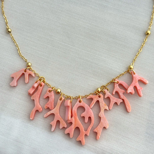 Coral Reef Necklace- Soft Peachy Coral