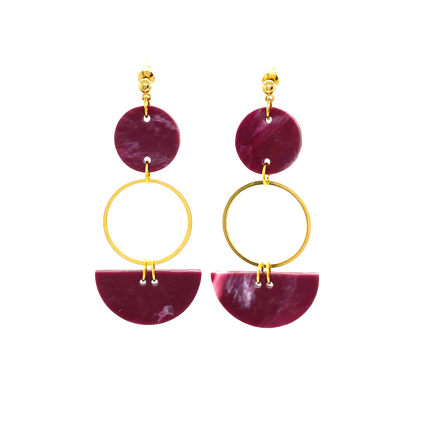 Mini Eclipse Earrings- Mulberry
