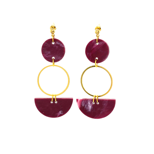 Mini Eclipse Earrings- Mulberry