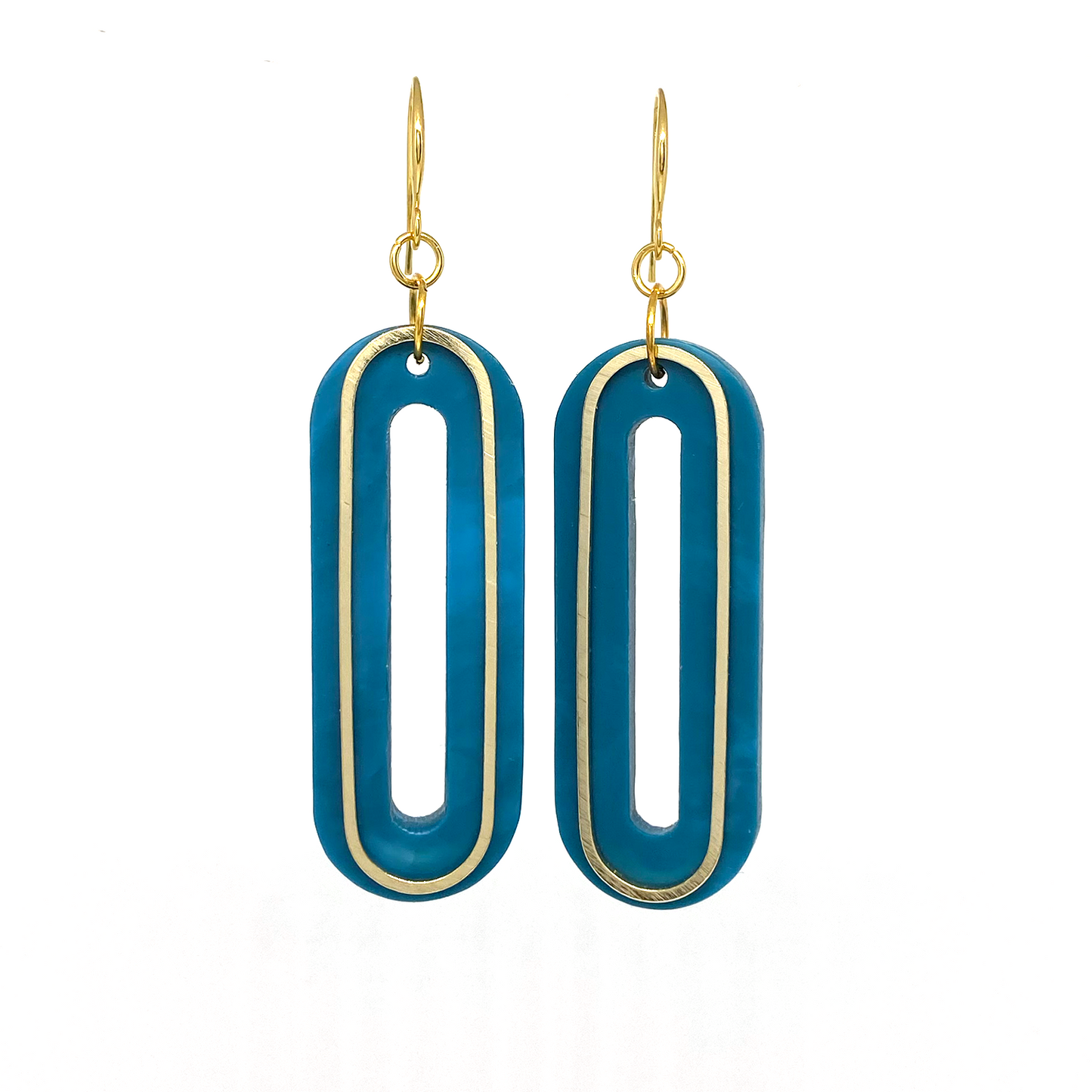 Elliptical Earrings- Teal