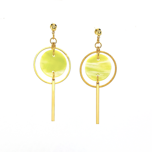 Mini Halo Earrings- Pastel Pistachio