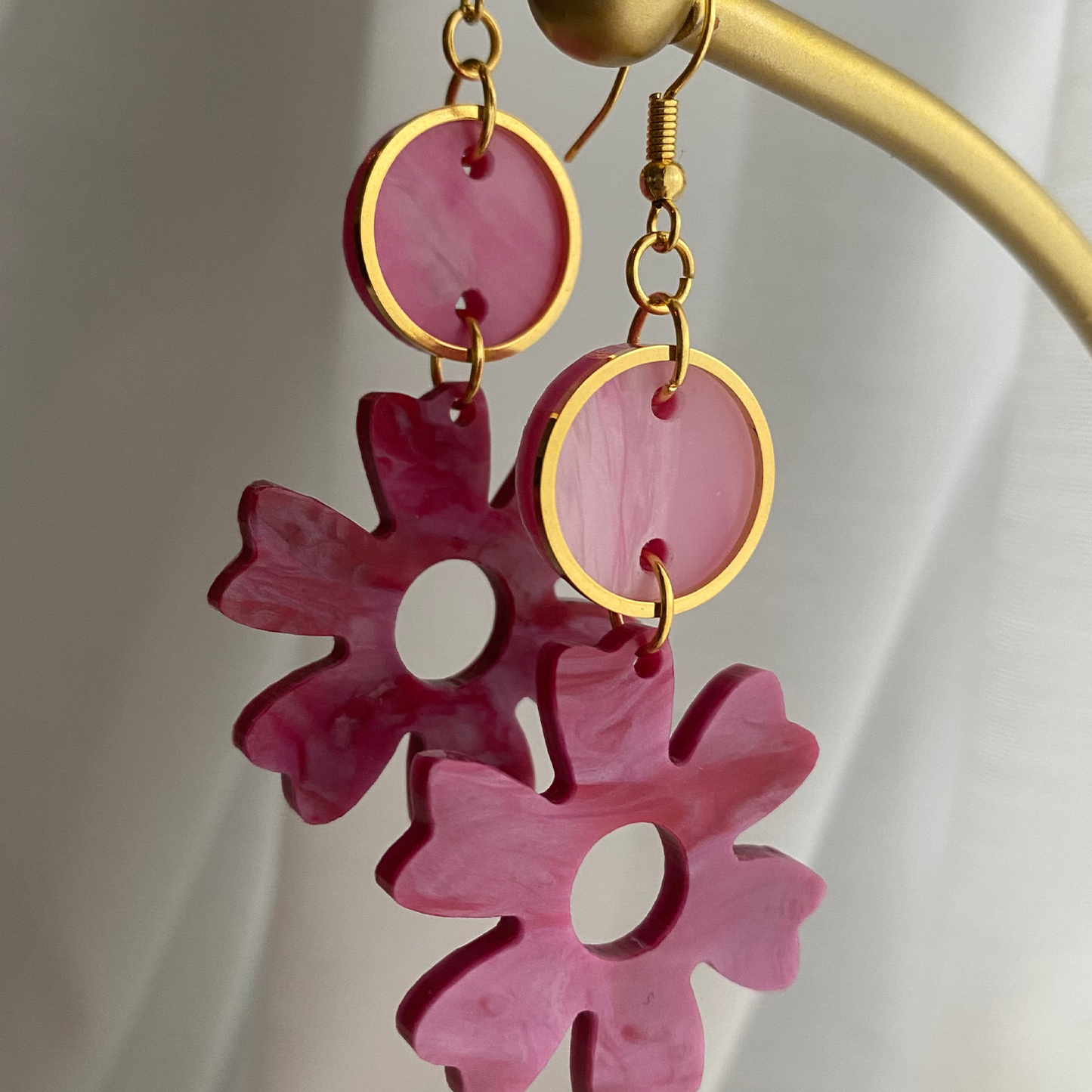 Bloom Earrings- Pink & Fuschia
