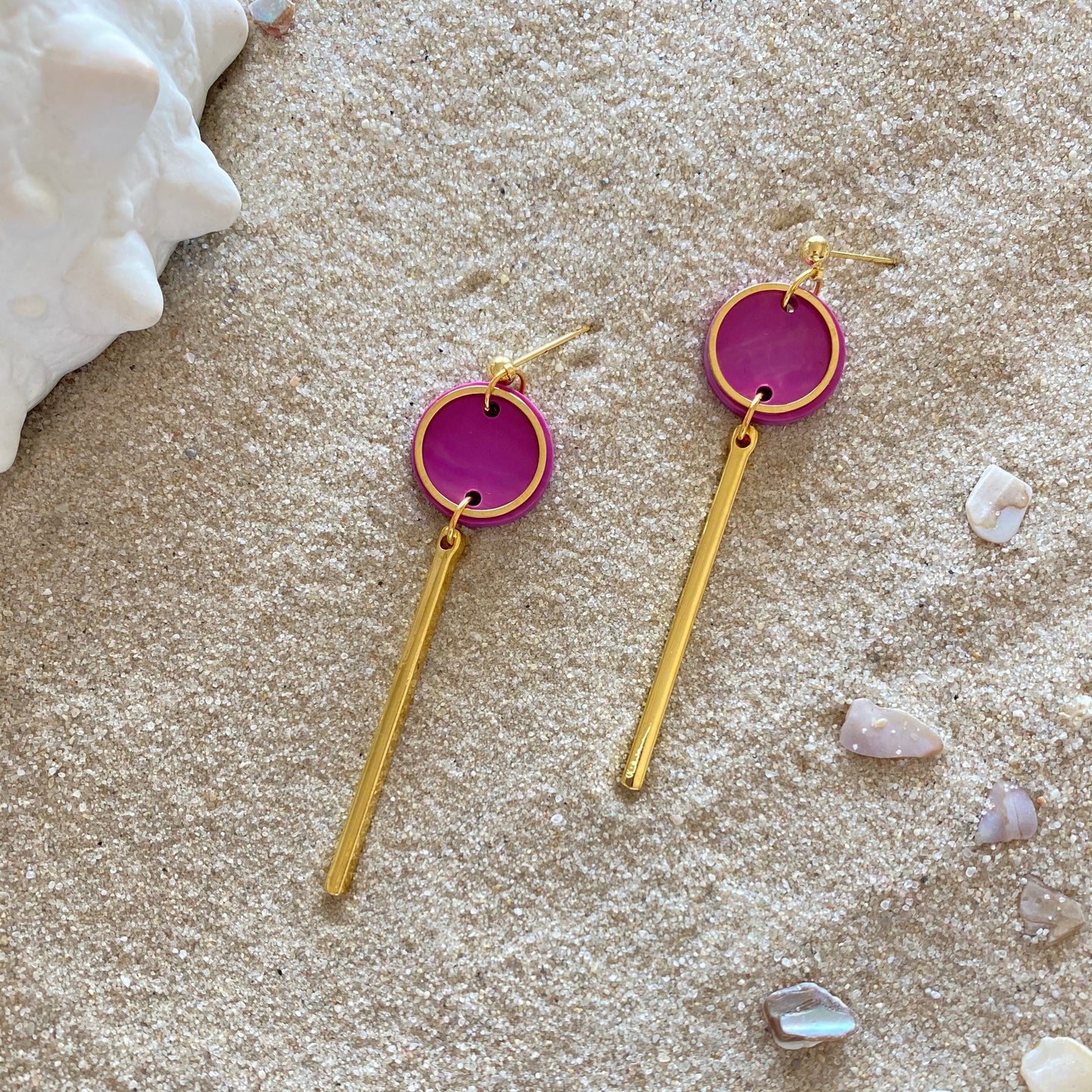 Rise Earrings- Radiant Orchid