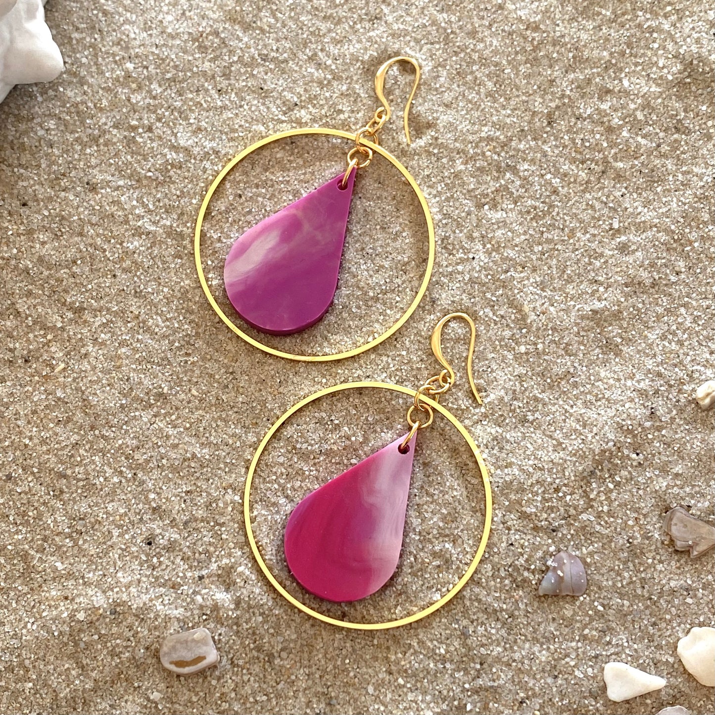 Drop Earrings- Tropical Pink