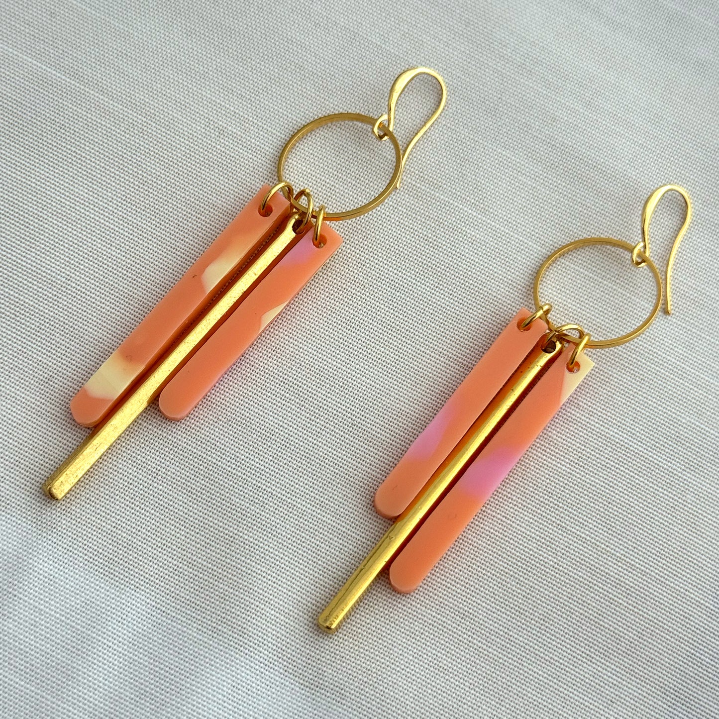 Chime Earrings- Peachy Terrazzo