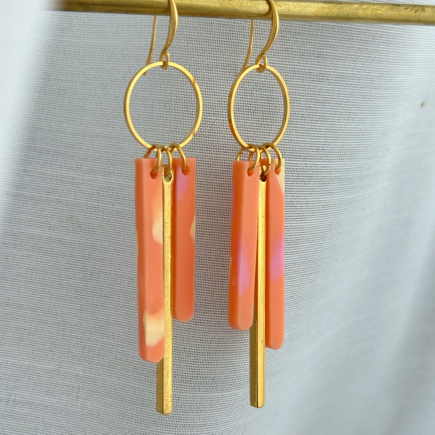 Chime Earrings- Peachy Terrazzo