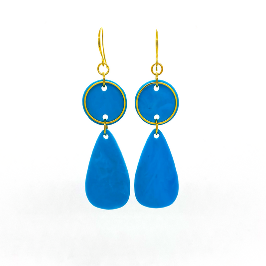 Bold Teardrop Earrings- Turquoise