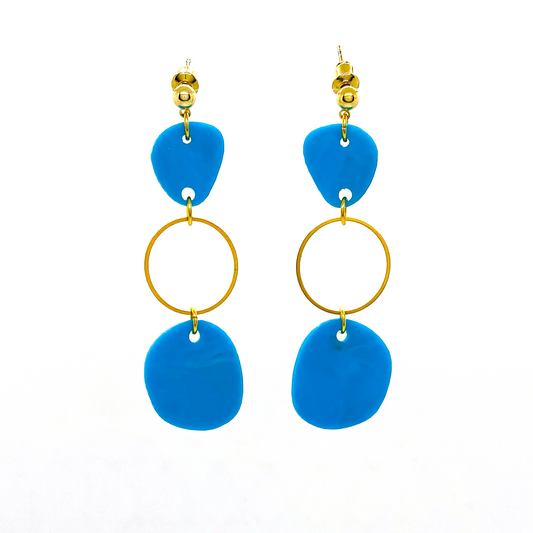 Pebble Drop Earrings- Turquoise