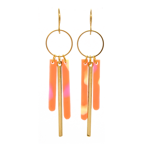 Chime Earrings- Peachy Terrazzo