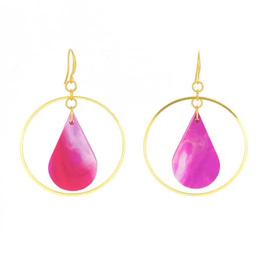 Drop Earrings- Tropical Pink