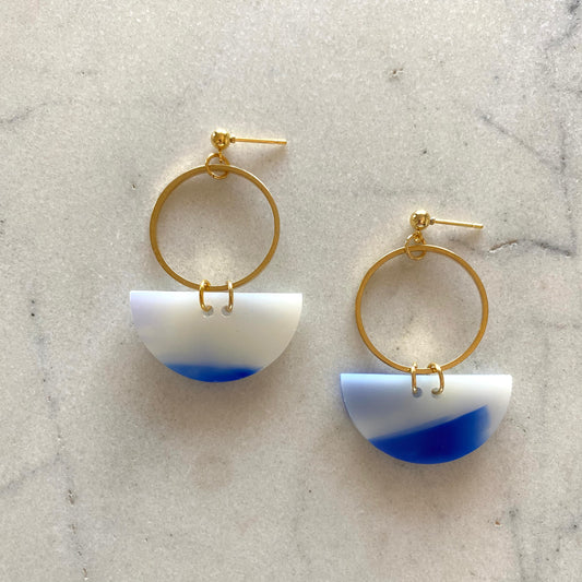 Mini Eclipse Reloaded Earrings- Frosted Delft