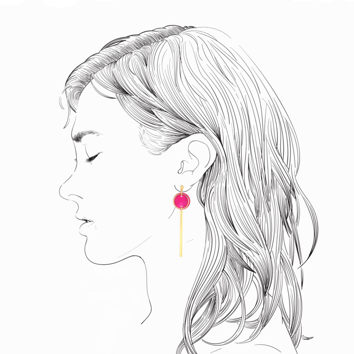 Rise Earrings- Tropical Pink
