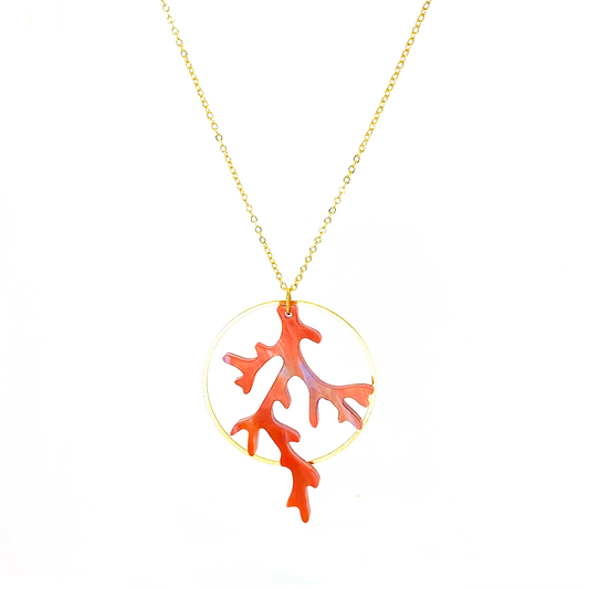 Coral Halo Necklace- Seashell Melange