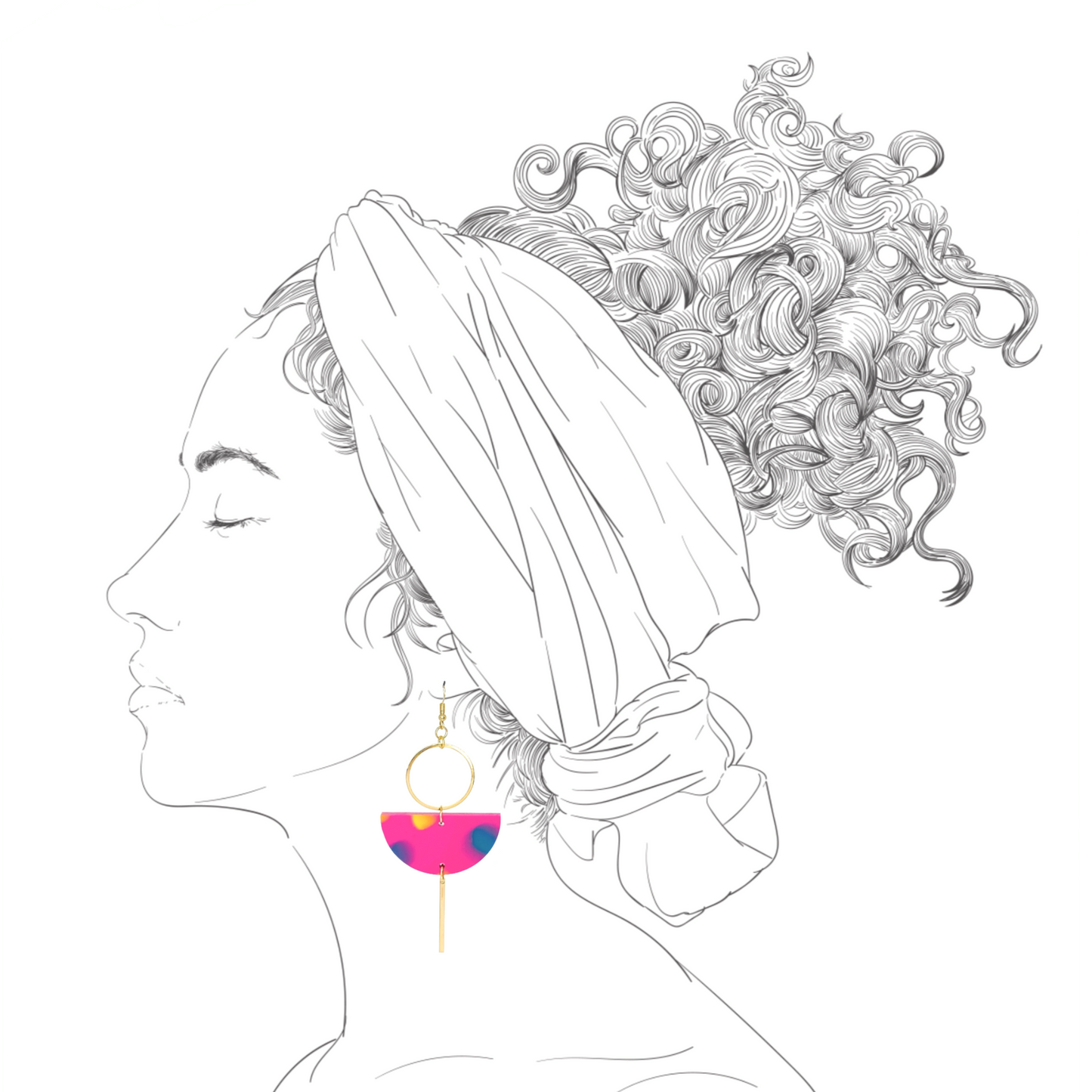 Eclipse Earrings- Periwinkle Pearl